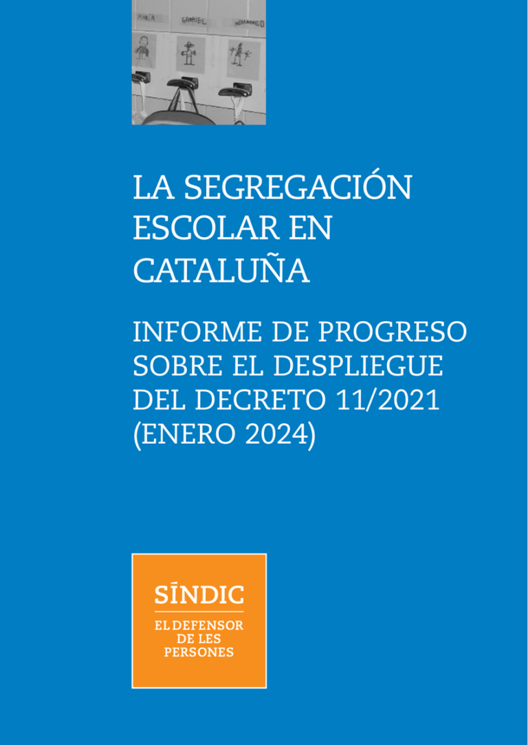 El 10 de enero de 2024 se publica un nuevo informe de progreso del Pacto contra la Segregación Escolar en Cataluña